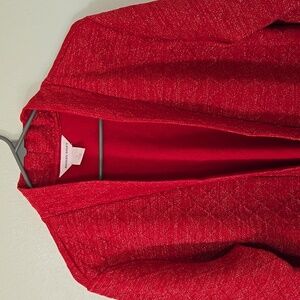Allison Daley | Red Sparkle Cardigan Size Large